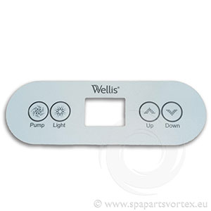 Wellis Control Panel Overlay - IN.K300 (1 Pump) With Logo - White